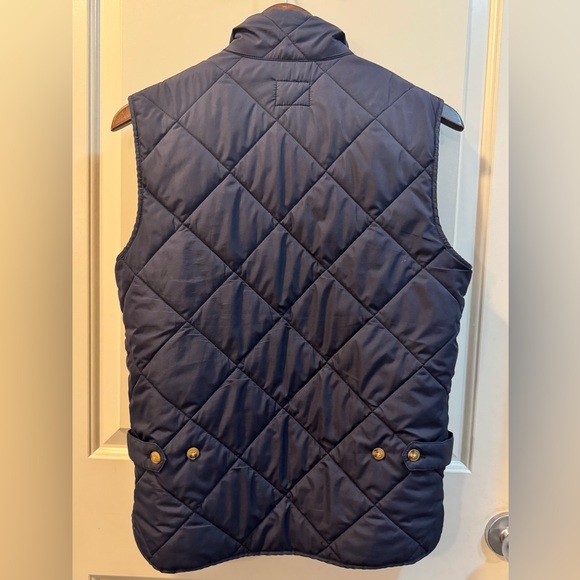 J.Crew Authentic Outerwear Quilted Walker Vest - Navy Blue/Tan - [XS Men/Women] - Picture 4 of 5